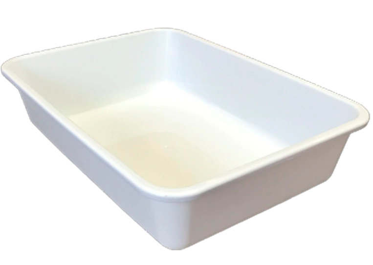 Batea plástica blanca